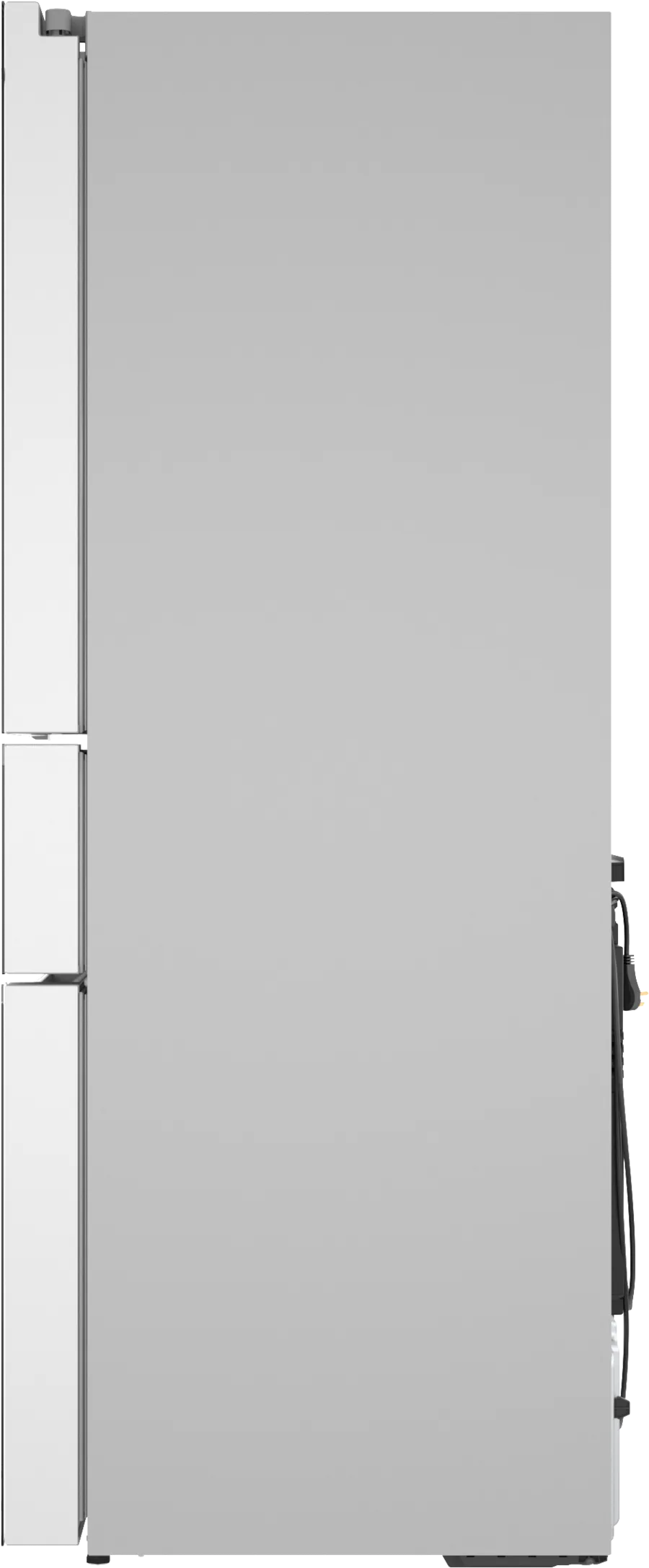 Bosch 800 Series, French Door Bottom Mount Refrigerator, Glass door, 36'', White, Tota