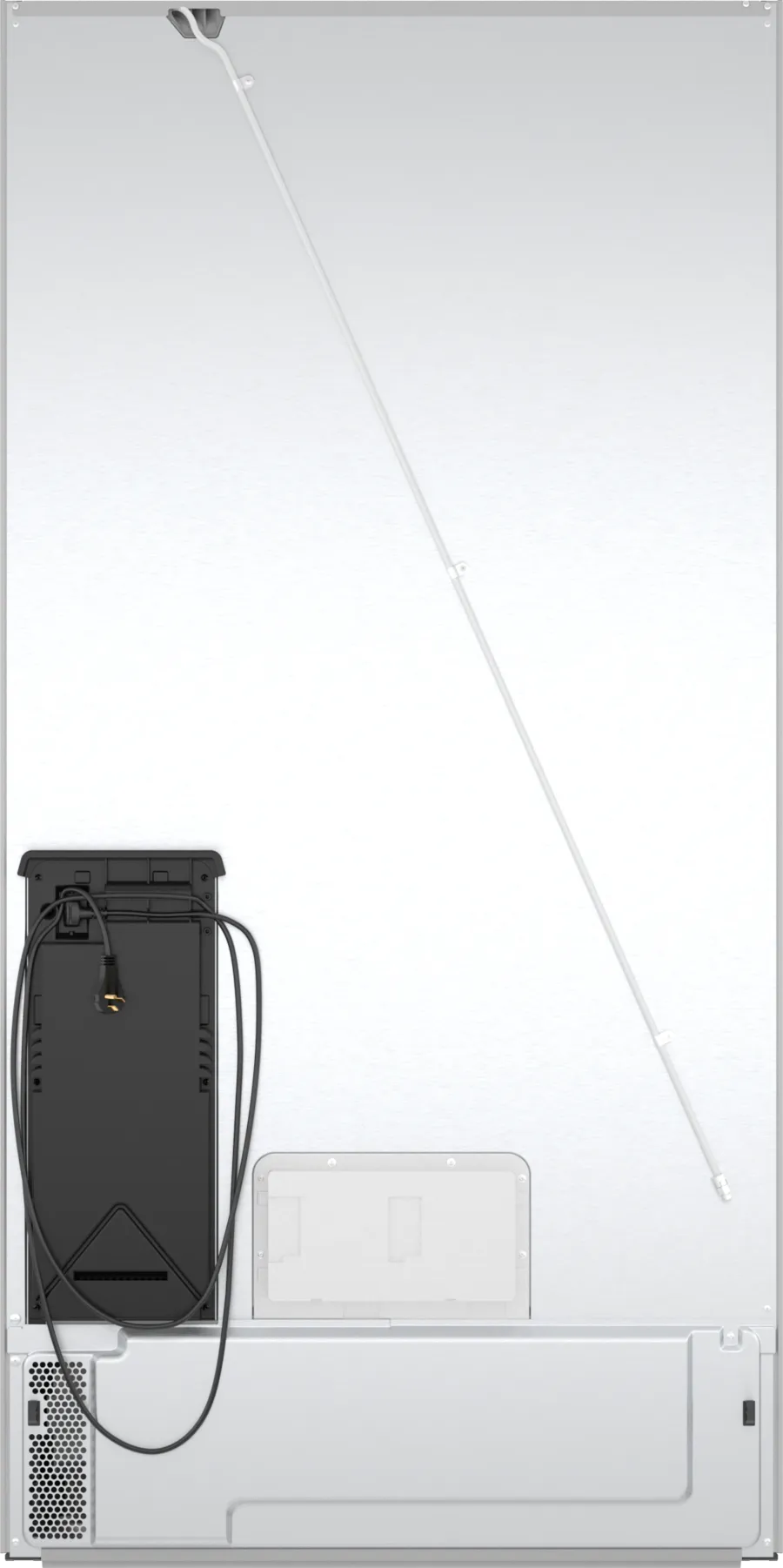 Bosch 800 Series, French Door Bottom Mount Refrigerator, Glass door, 36'', White, Tota