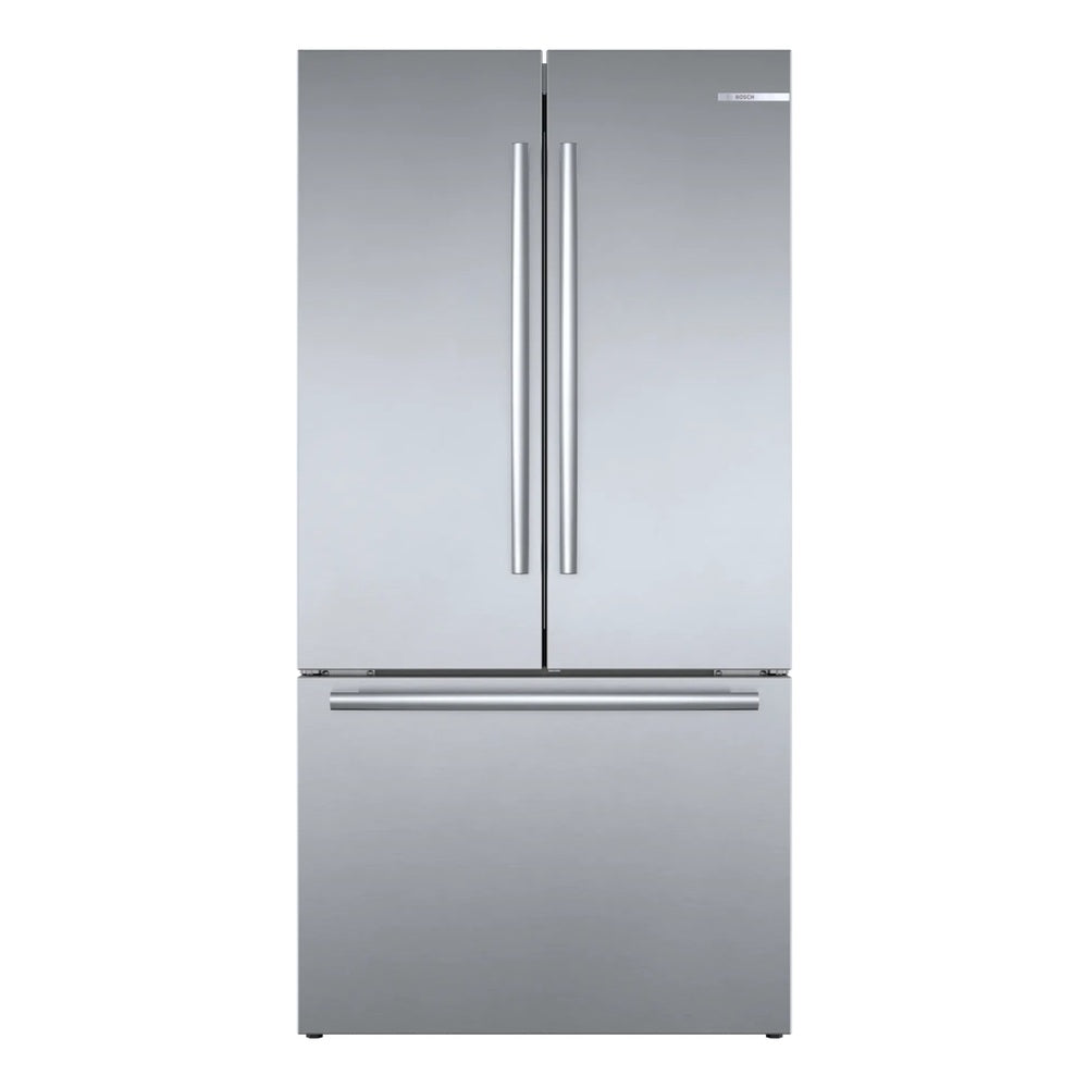 Bosch 800 Series, French Door Bottom freezer, multi door, 36'', Brushed steel (with an