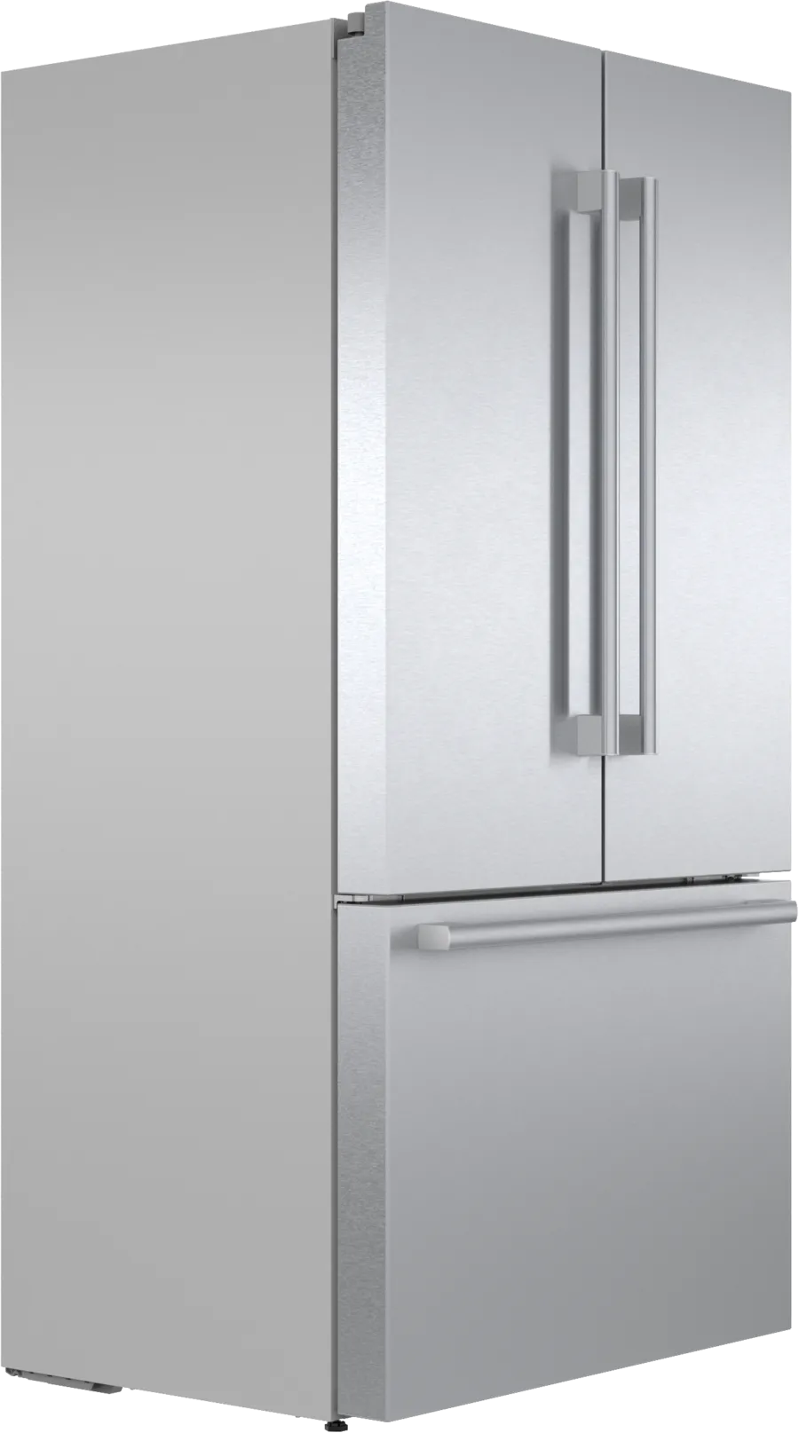 Bosch 800 Series, French Door Bottom freezer, multi door, 36'', Brushed steel (with an