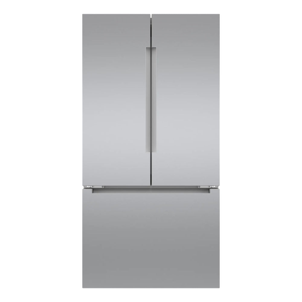 Bosch 800 Series, French Door Bottom freezer, multi door, 36'', Brushed steel (with an