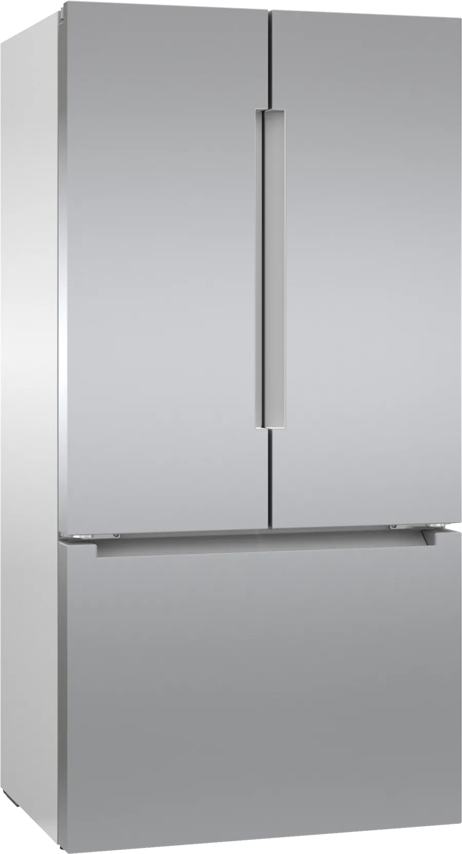 Bosch 800 Series, French Door Bottom freezer, multi door, 36'', Brushed steel (with an