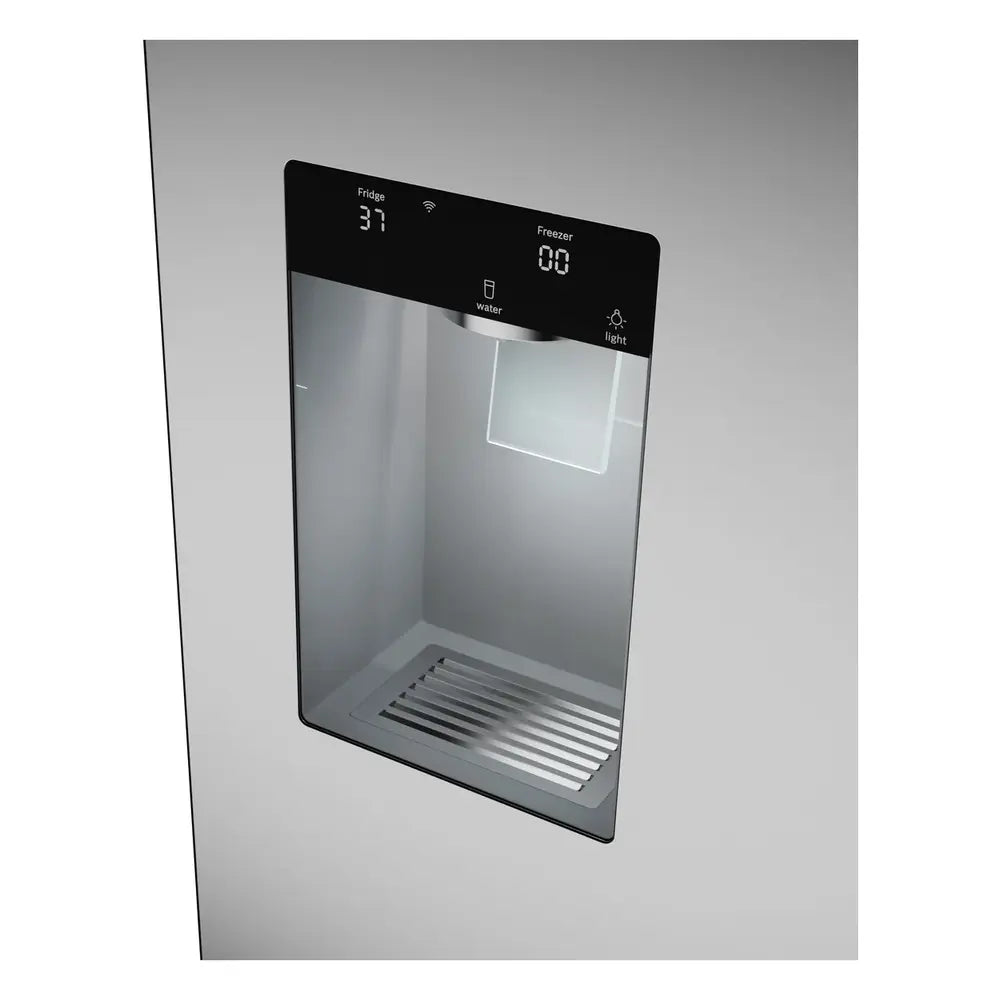 Bosch 100 Series, French Door Bottom freezer, multi door, 36'', Brushed steel (with an