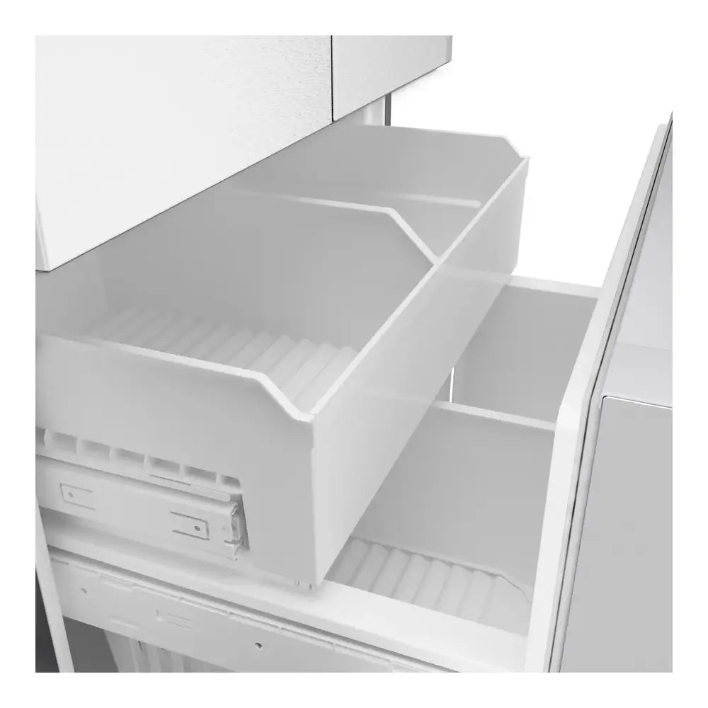 Bosch 100 Series, French Door Bottom freezer, multi door, 36'', Brushed steel (with an