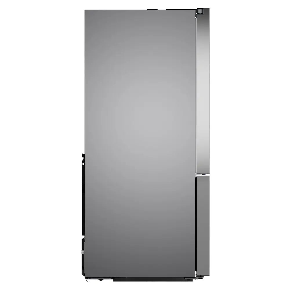 Bosch 100 Series, French Door Bottom freezer, multi door, 36'', Brushed steel (with an