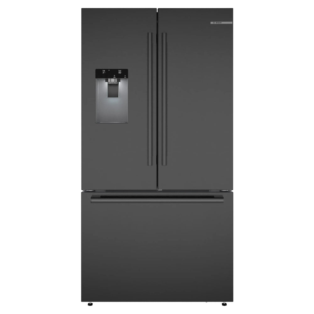 Bosch 500 Series, French Door Bottom freezer, multi door, 36'', Black inox-antifingerp