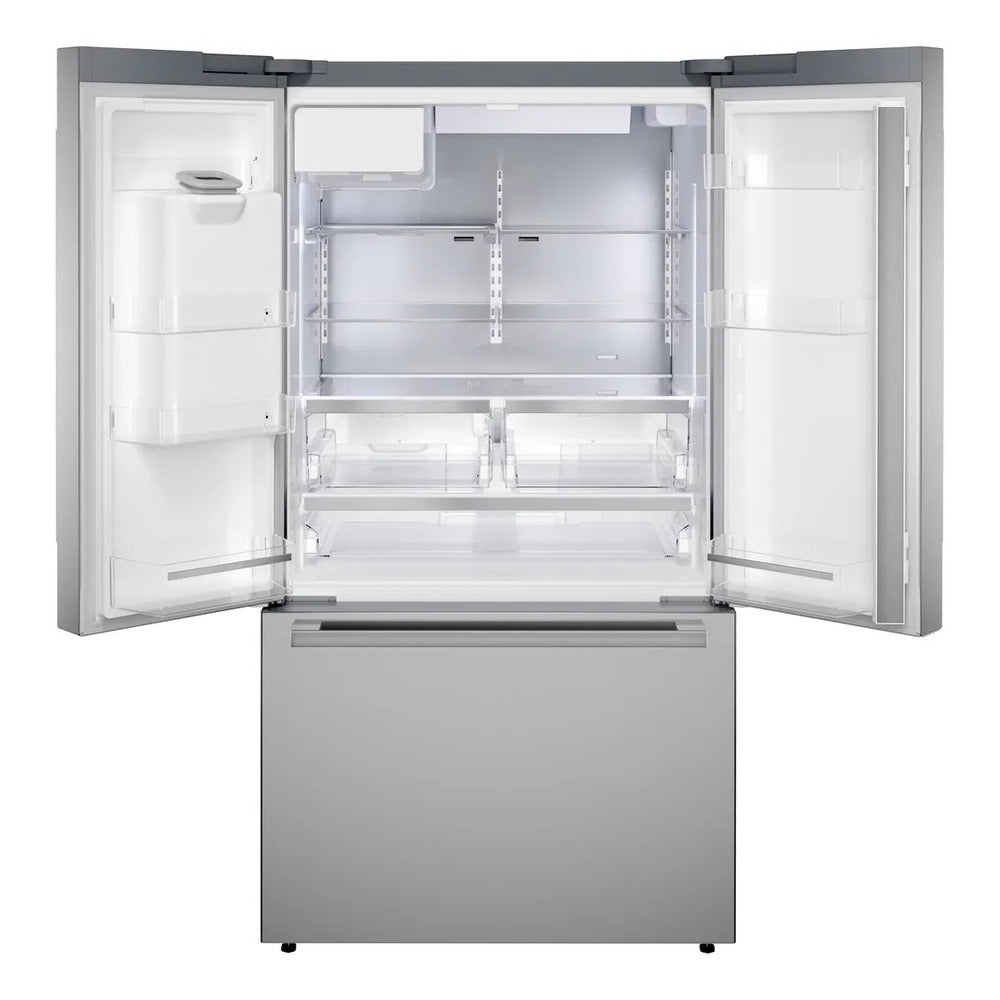 Bosch 500 Series, French Door Bottom freezer, multi door, 36'', Brushed steel (with an