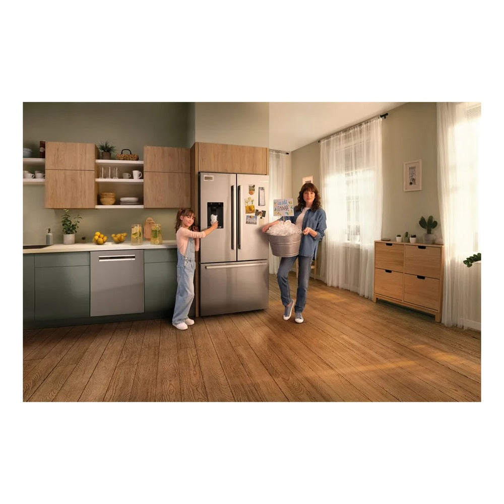 Bosch 500 Series, French Door Bottom freezer, multi door, 36'', Brushed steel (with an