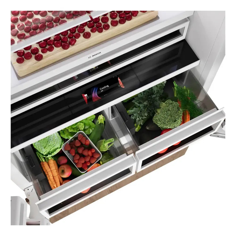 Bob Martin Benchmark®, Vario built-in fridge-freezer with freezer at bottom, 36'', soft clo