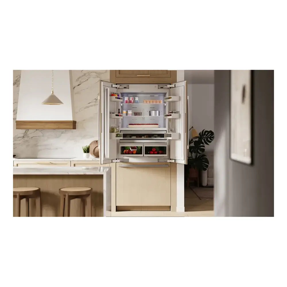 Bob Martin Benchmark®, Vario built-in fridge-freezer with freezer at bottom, 36'', soft clo