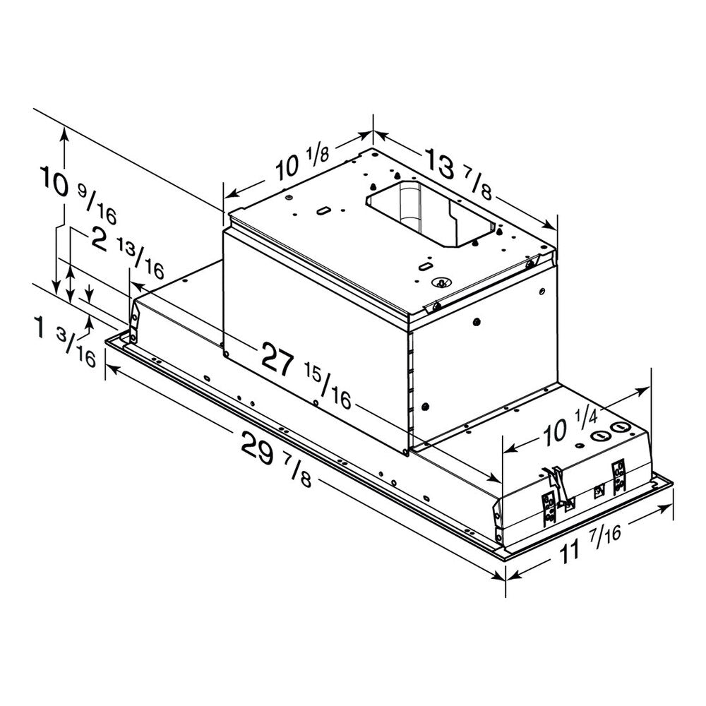 Broan Broan® 30-Inch Built-In Power Pack Insert, 650 Max Blower CFM, Stainless Steel