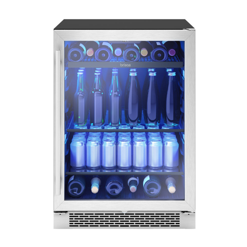 Zephyr Brisas 24 in. 8-Bottle and 112-Can Single Zone Beverage Cooler