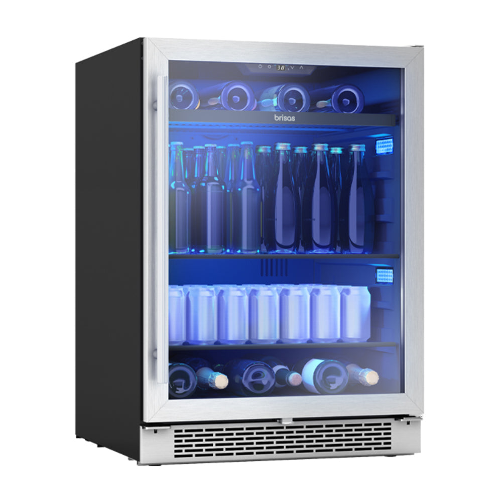 Zephyr Brisas 24 in. 8-Bottle and 112-Can Single Zone Beverage Cooler