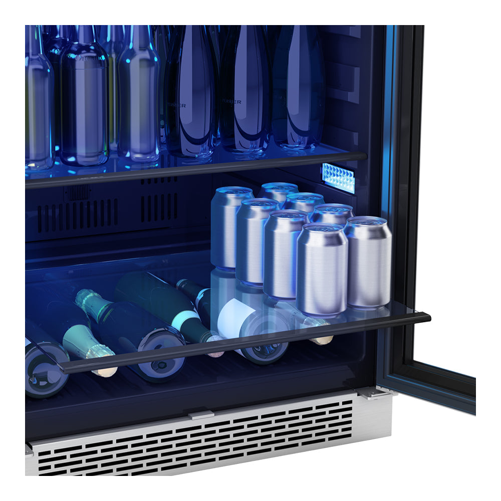 Zephyr Brisas 24 in. 8-Bottle and 112-Can Single Zone Beverage Cooler