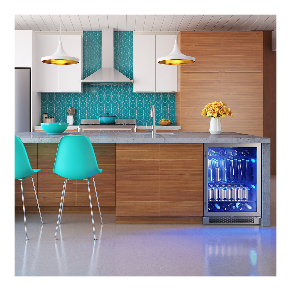 Zephyr Brisas 24 in. 8-Bottle and 112-Can Single Zone Beverage Cooler