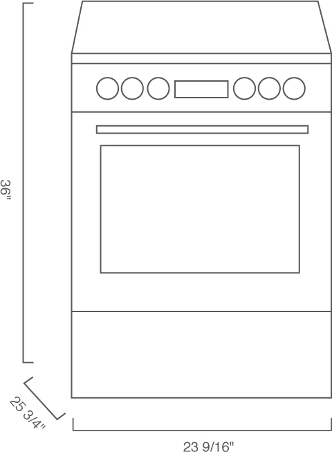 Blomberg 24" 2.51 cu.ft. Free-Standing Electric Range, True Convection