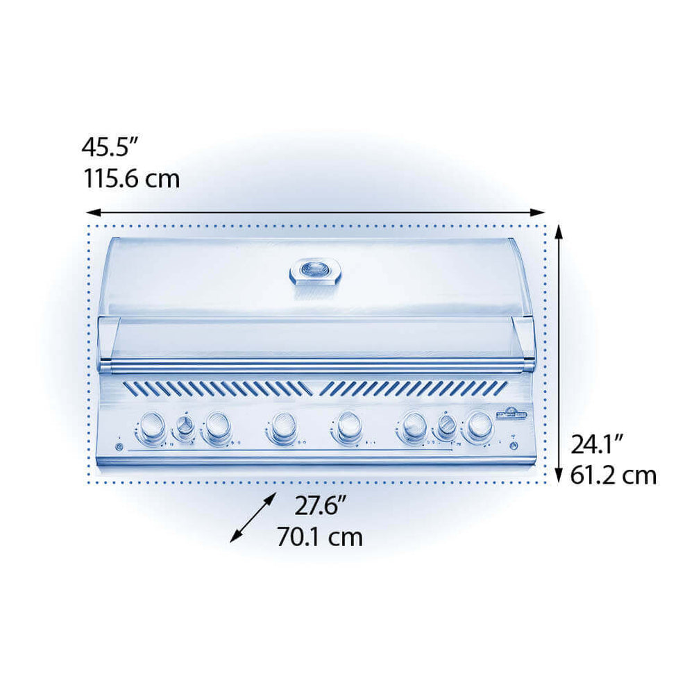 Napoleon Built-In 700 Series 44 with Dual Infrared Rear Burners , Propane, Stainless Stee