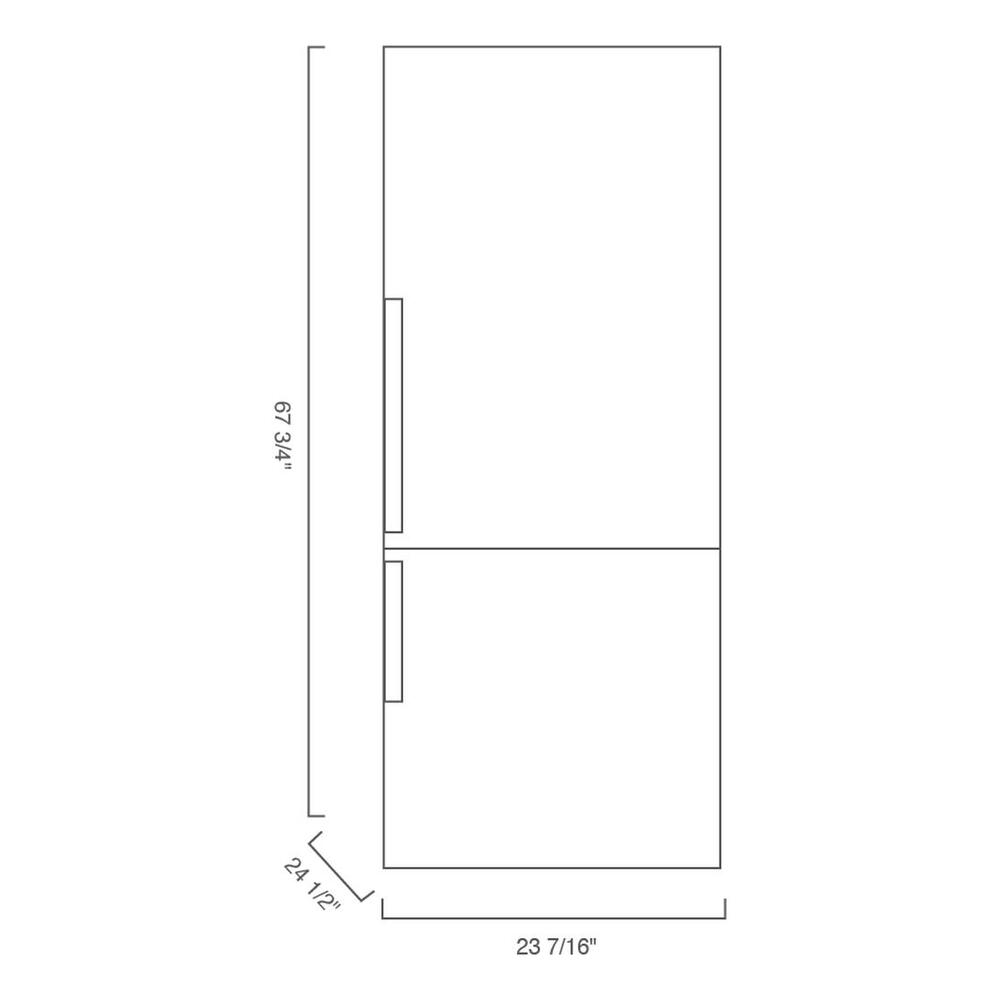 Blomberg 24" Counter-Depth Bottom Freezer Refrigerator With Ice Maker