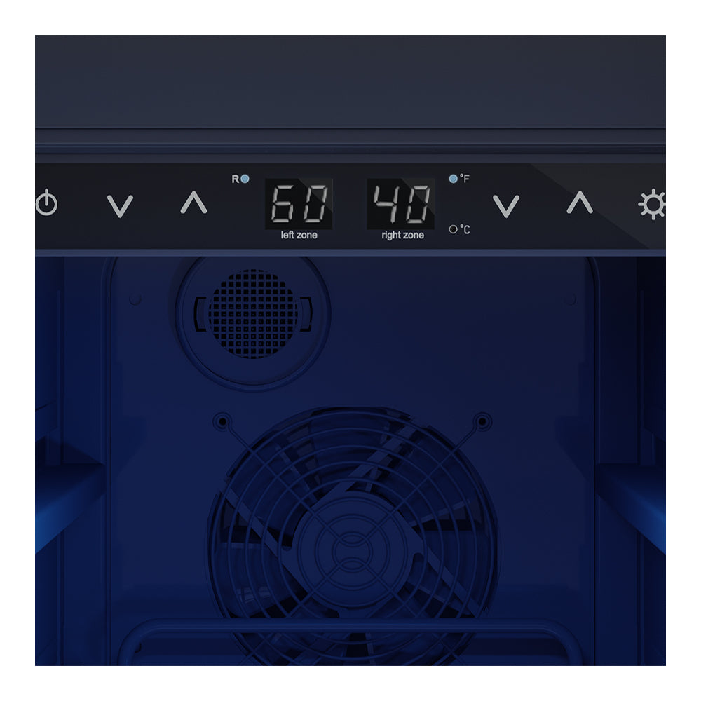 Zephyr Brisas Wine Bev Cooler, 24in UC, SS+Gls, Fr Dr, 2Z