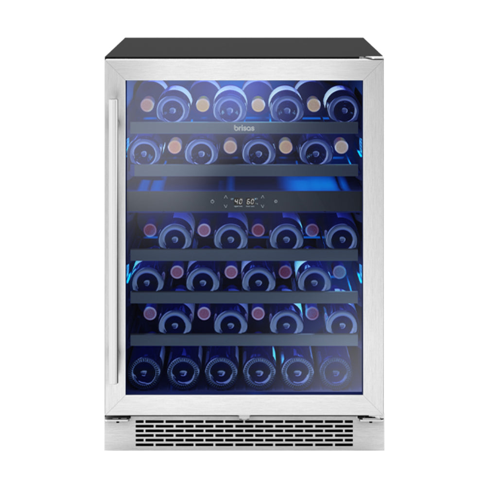 Zephyr Brisas Wine Cooler, 24in UC, SS+Gls, Rvs Dr, 2Z