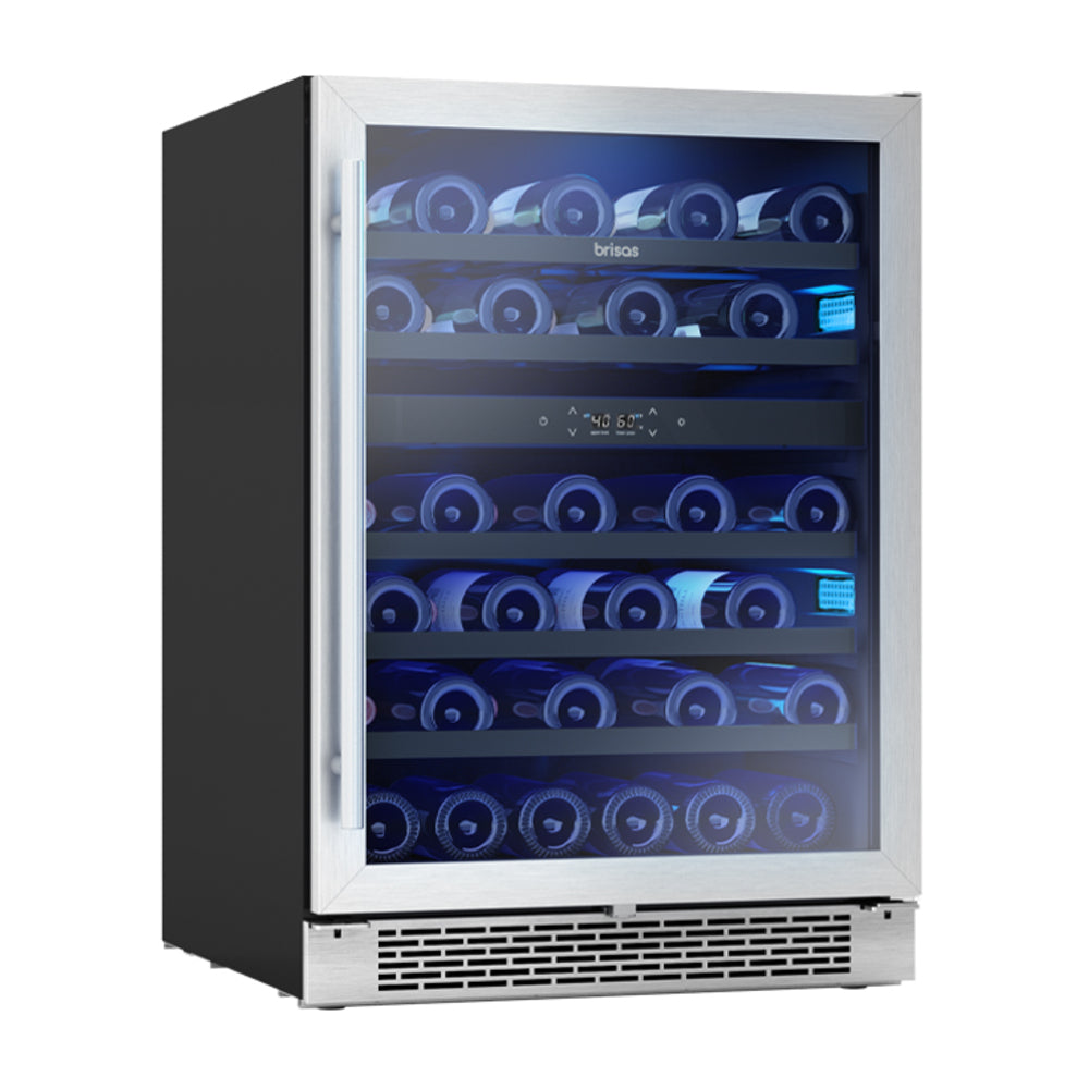 Zephyr Brisas Wine Cooler, 24in UC, SS+Gls, Rvs Dr, 2Z