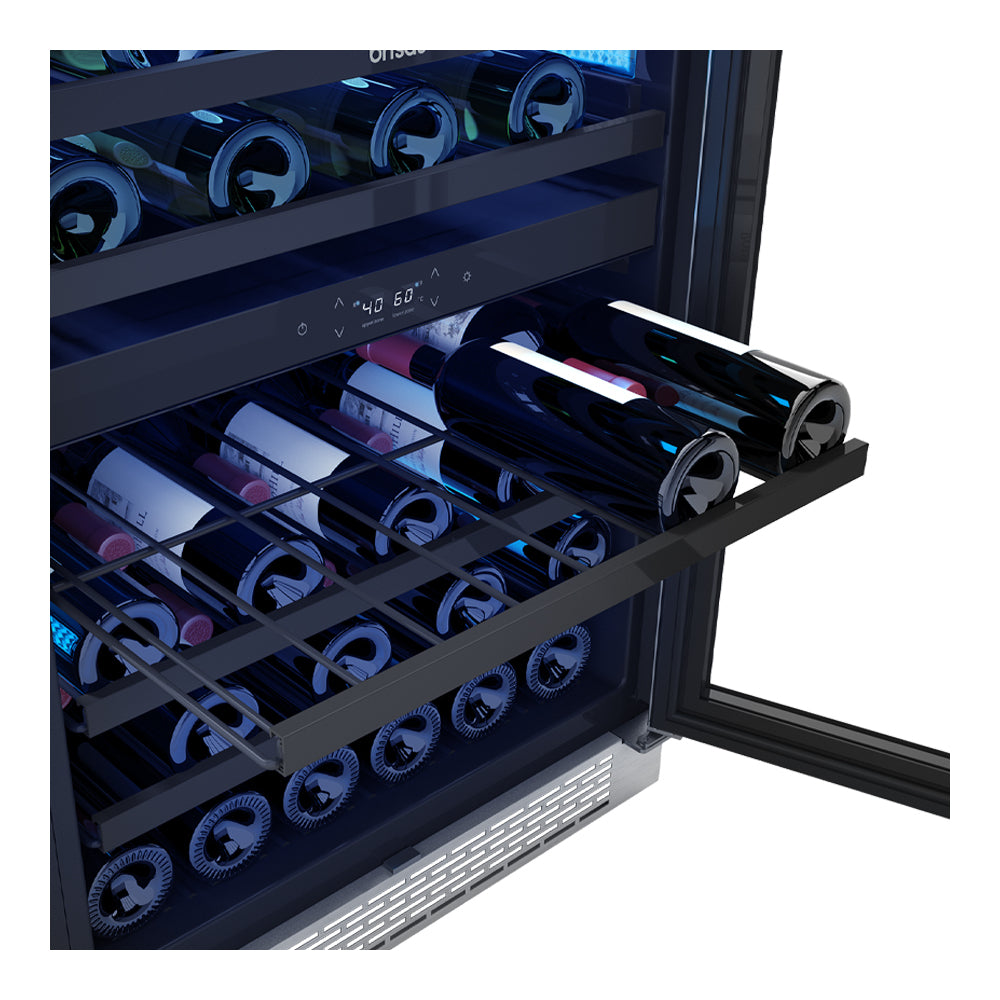 Zephyr Brisas Wine Cooler, 24in UC, SS+Gls, Rvs Dr, 2Z