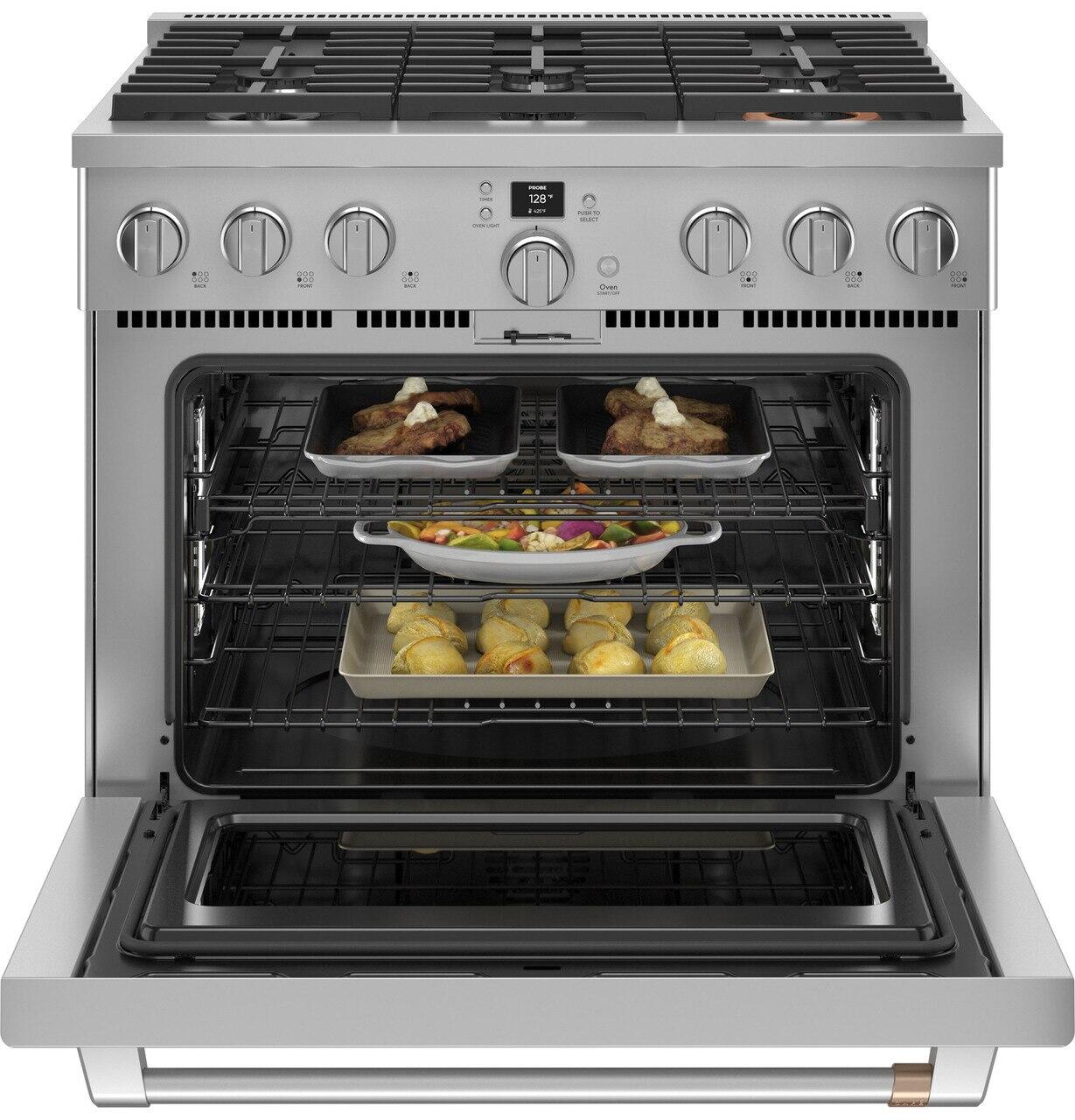 Cafe CAFÉ™ 36" Smart Dual-Fuel Commercial-Style Range with 6 Burners (Natural Gas)