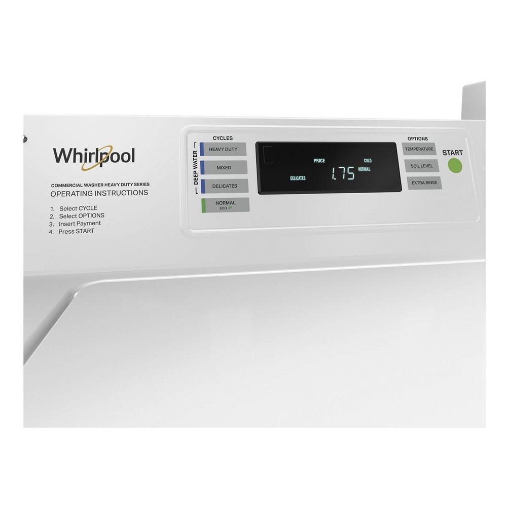 Whirlpool Commercial Commercial Top-Load Washer with Factory-Installed Coin Drop and Coin Box