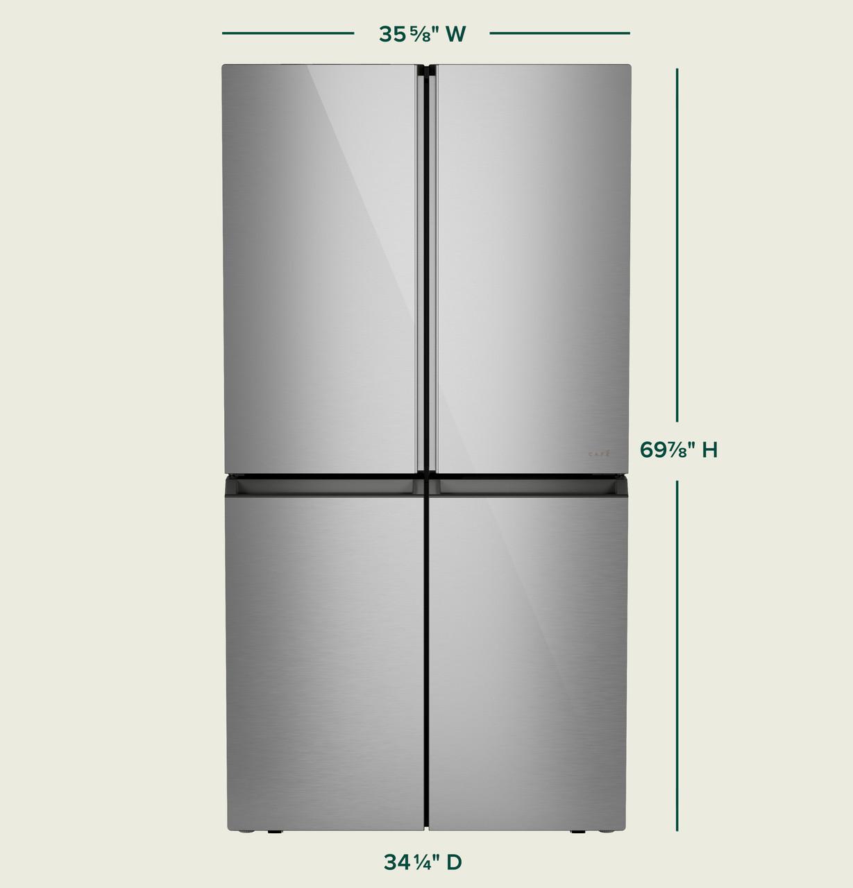 Cafe CAFÉ™ ENERGY STAR® 28.3 Cu. Ft. Smart Quad-Door Refrigerator in Platinum Glass w
