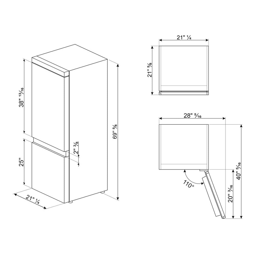 SMEG Refrigerator CB2485U