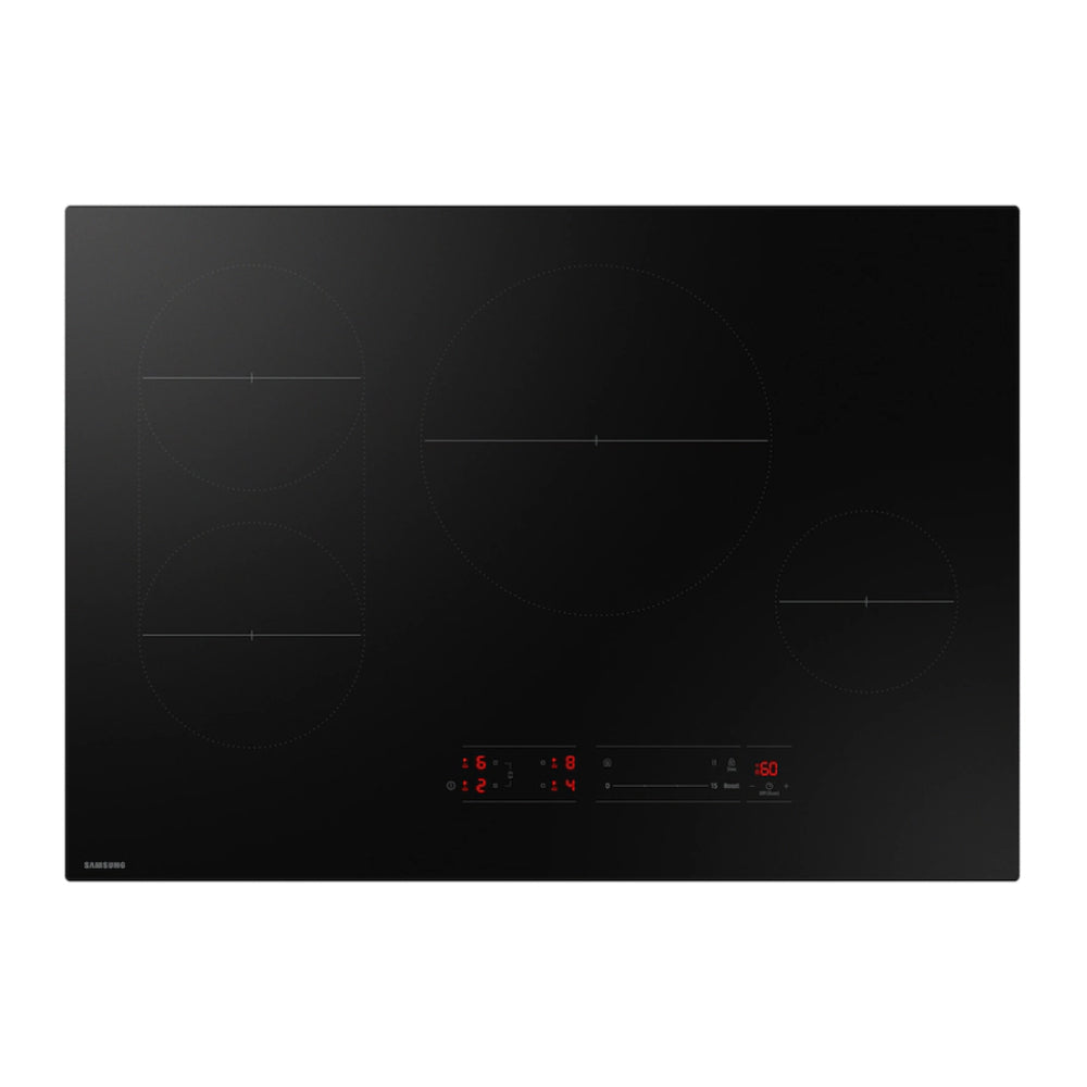 Samsung 30" Induction Cooktop with Anti-Scratch Matte Glass and Sync Burners in Black