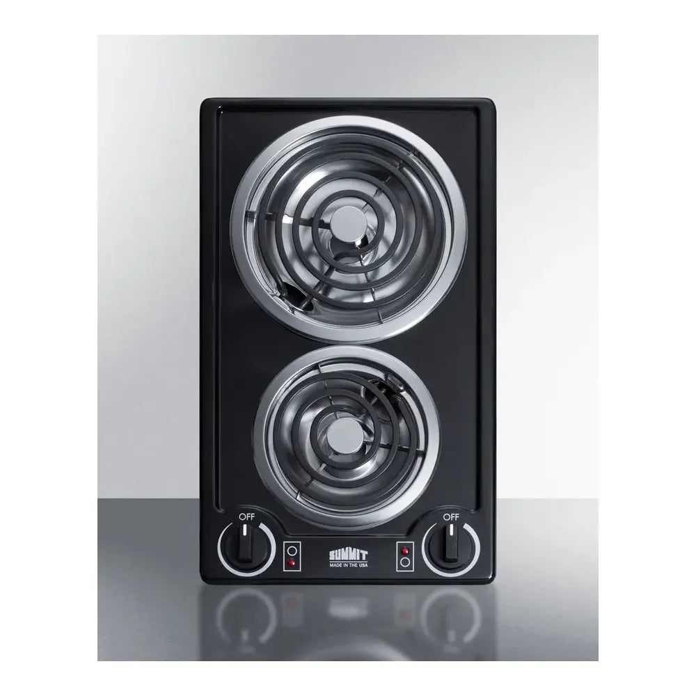 Summit 12" Wide 230v 2-burner Coil Cooktop
