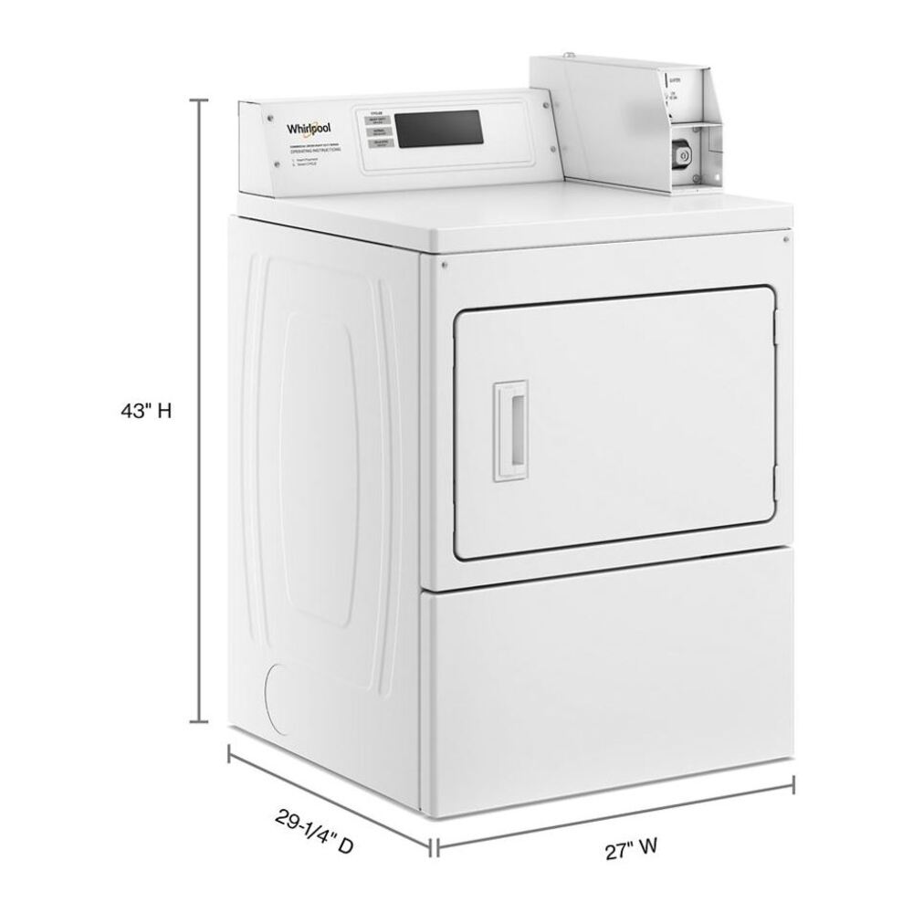 Whirlpool Commercial Commercial Electric Dryer with Factory Installed Coin Drop & Coin Box