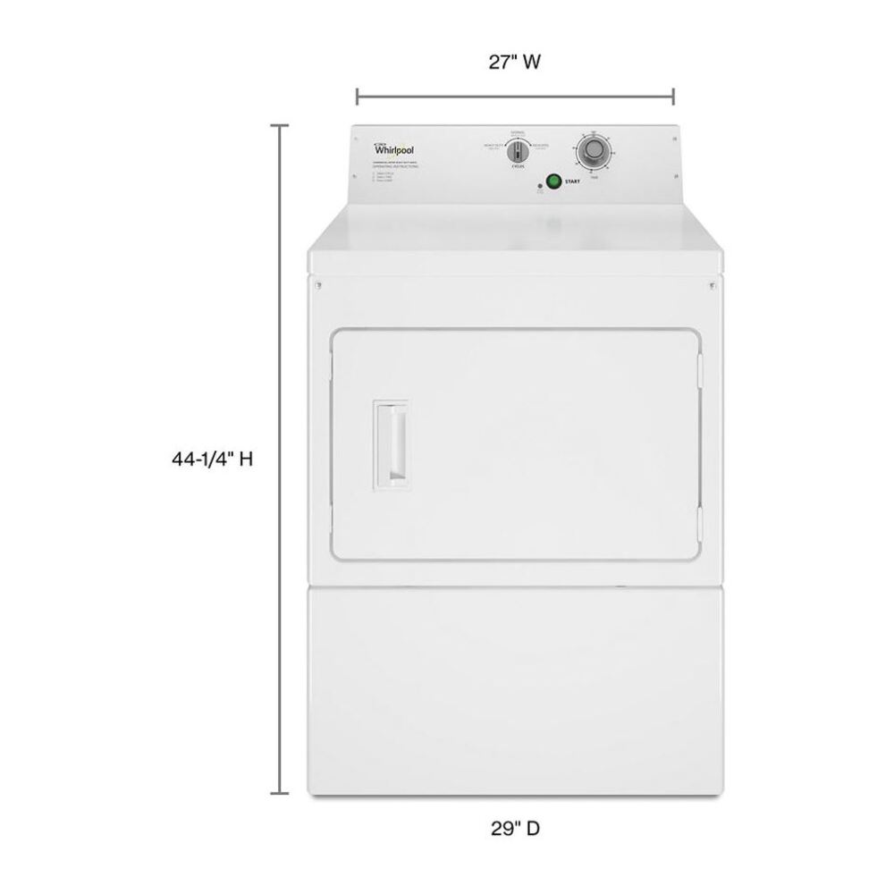 Whirlpool Commercial Commercial Electric Super-Capacity Dryer, Non-Coin