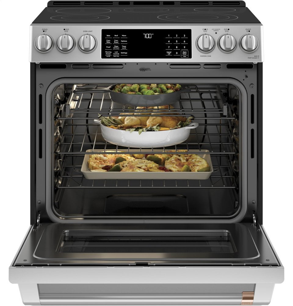 Cafe CAFÉ™ 30" Smart Slide-In, Front-Control, Radiant and Convection Range