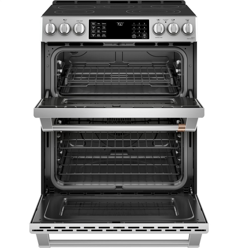 Cafe CAFÉ™ 30" Smart Slide-In, Front-Control, Radiant and Convection Double-Oven Rang