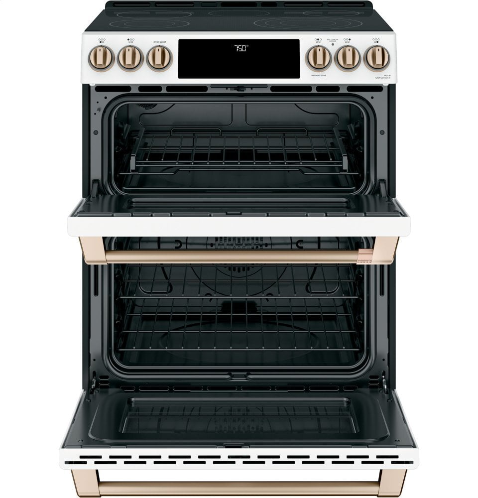 Cafe CAFÉ™ 30" Smart Slide-In, Front-Control, Radiant and Convection Double-Oven Rang