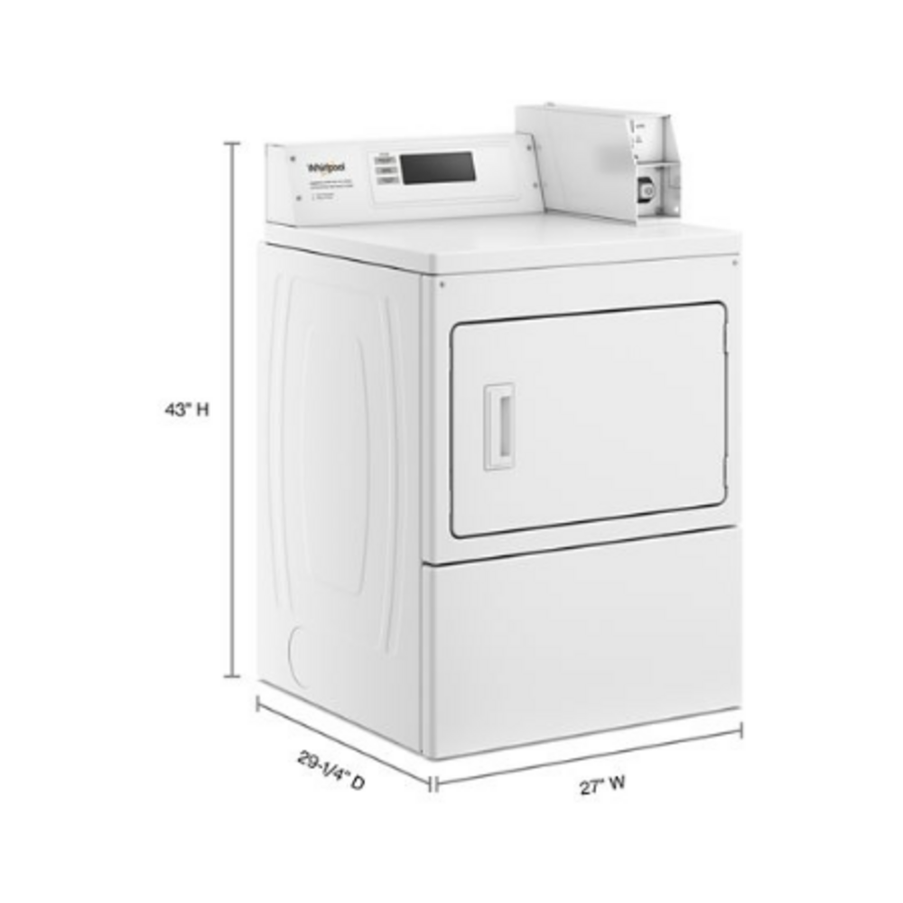 Whirlpool Commercial Commercial Gas Dryer with Factory Installed Coin Drop & Coin Box