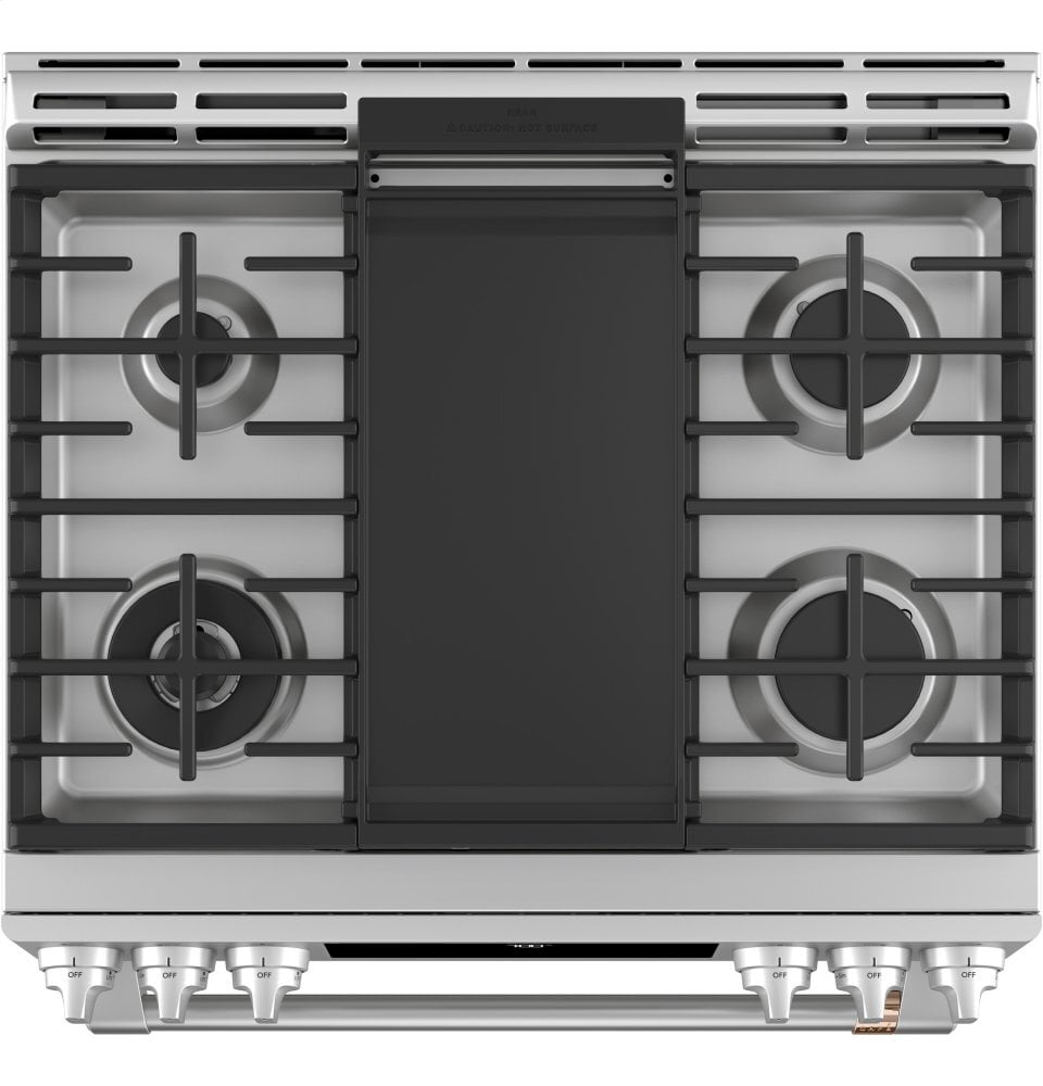 Cafe CAFÉ™ 30" Smart Slide-In, Front-Control, Gas Range with Convection Oven