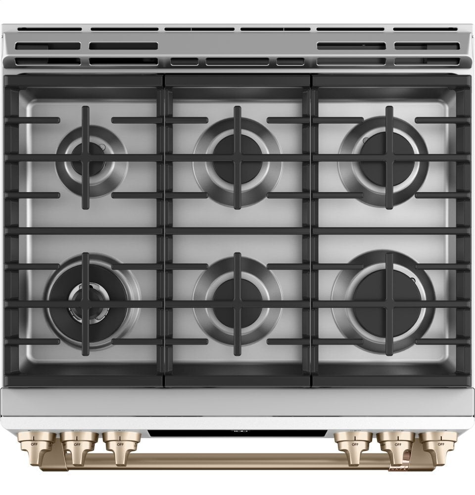 Cafe CAFÉ™ 30" Smart Slide-In, Front-Control, Gas Range with Convection Oven
