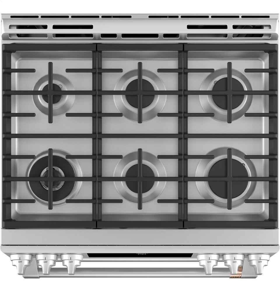 Cafe CAFÉ™ 30" Smart Slide-In, Front-Control, Gas Double-Oven Range with Convection