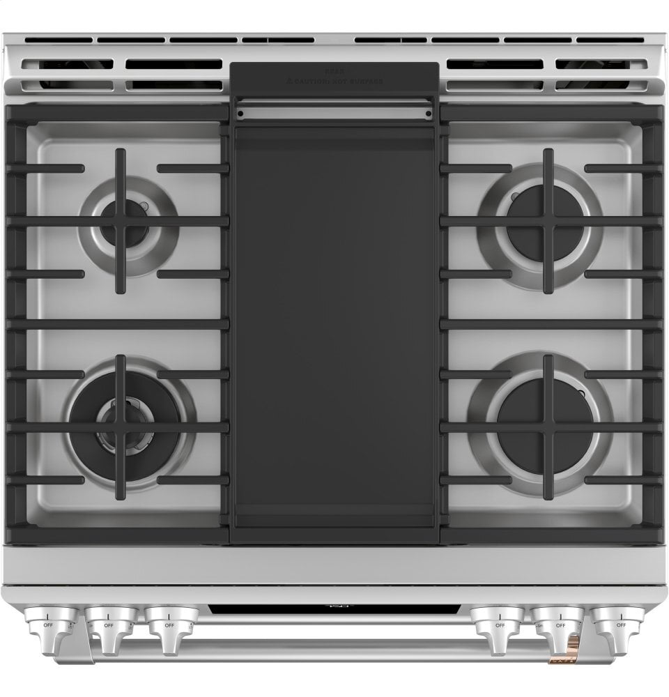 Cafe CAFÉ™ 30" Smart Slide-In, Front-Control, Gas Double-Oven Range with Convection