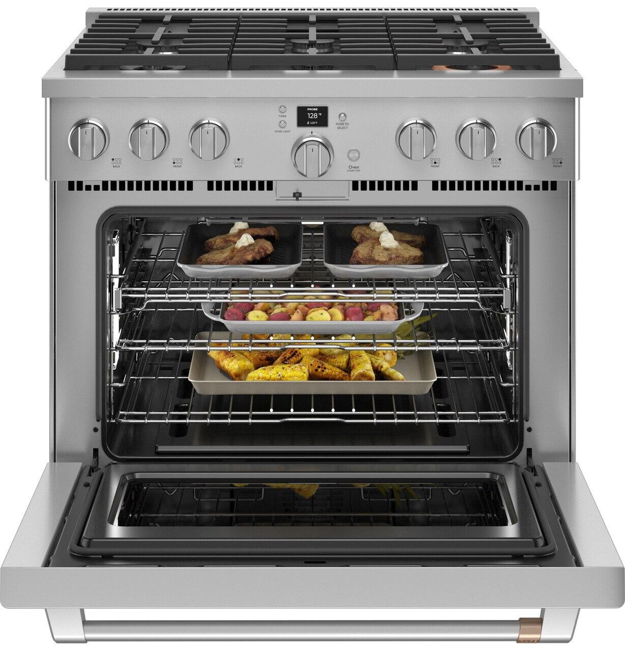 Cafe CAFÉ™ 36" Smart All-Gas Commercial-Style Range with 6 Burners (Natural Gas)