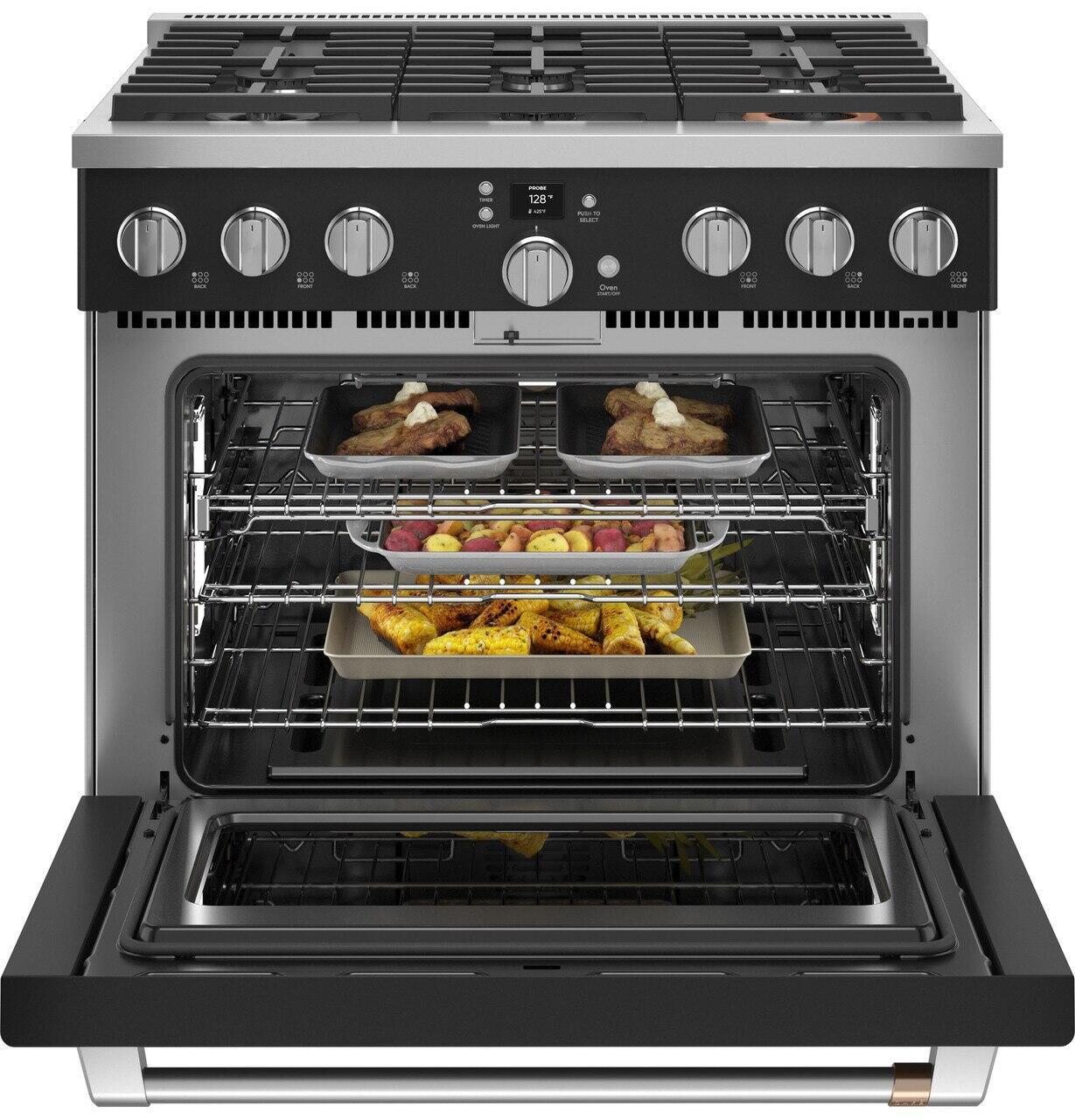 Cafe CAFÉ™ 36" Smart All-Gas Commercial-Style Range with 6 Burners (Natural Gas)