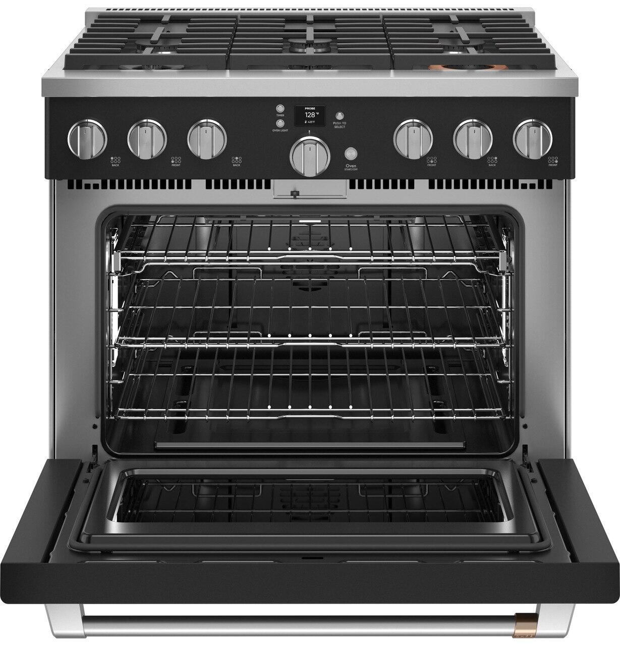 Cafe CAFÉ™ 36" Smart All-Gas Commercial-Style Range with 6 Burners (Natural Gas)