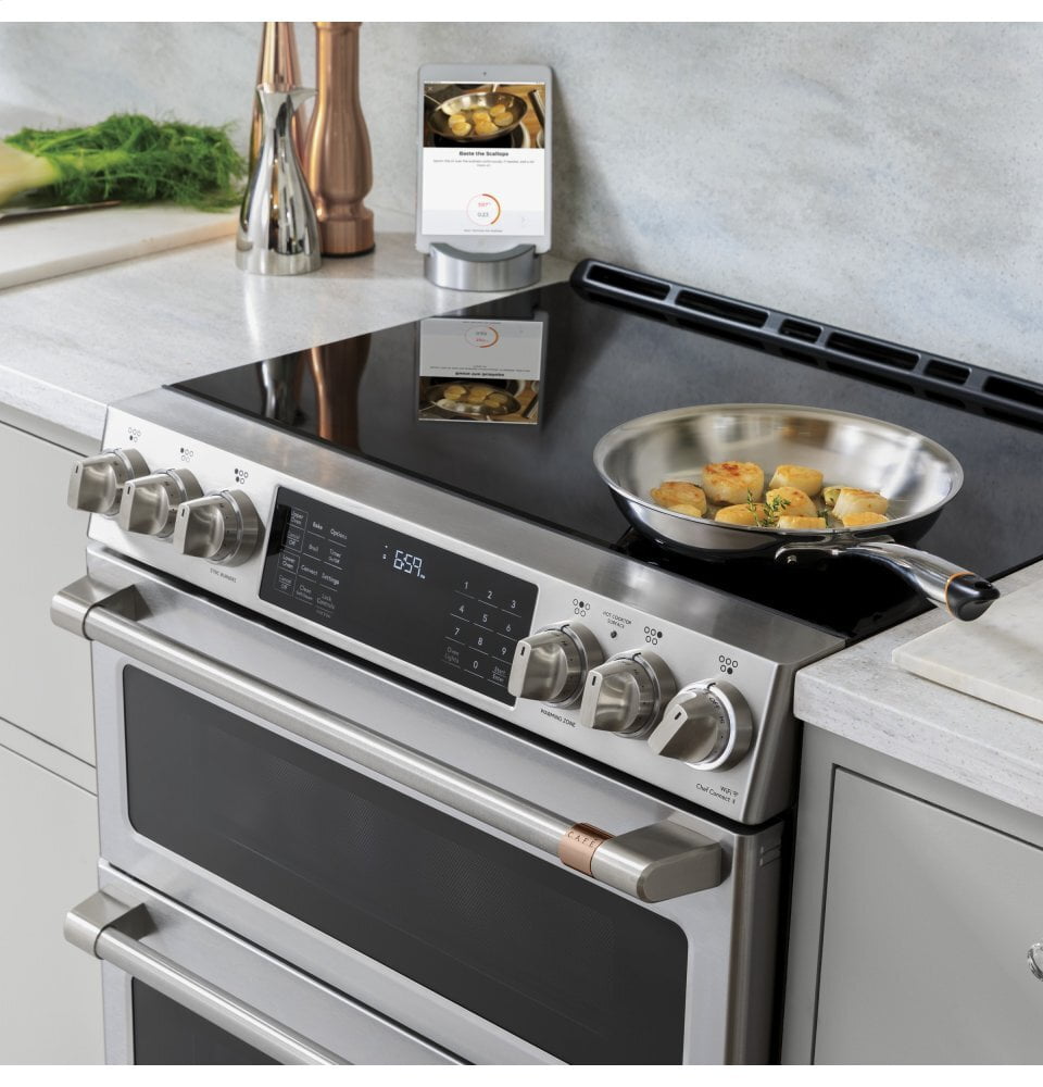 Cafe CAFÉ™ 30" Smart Slide-In, Front-Control, Induction and Convection Range with War