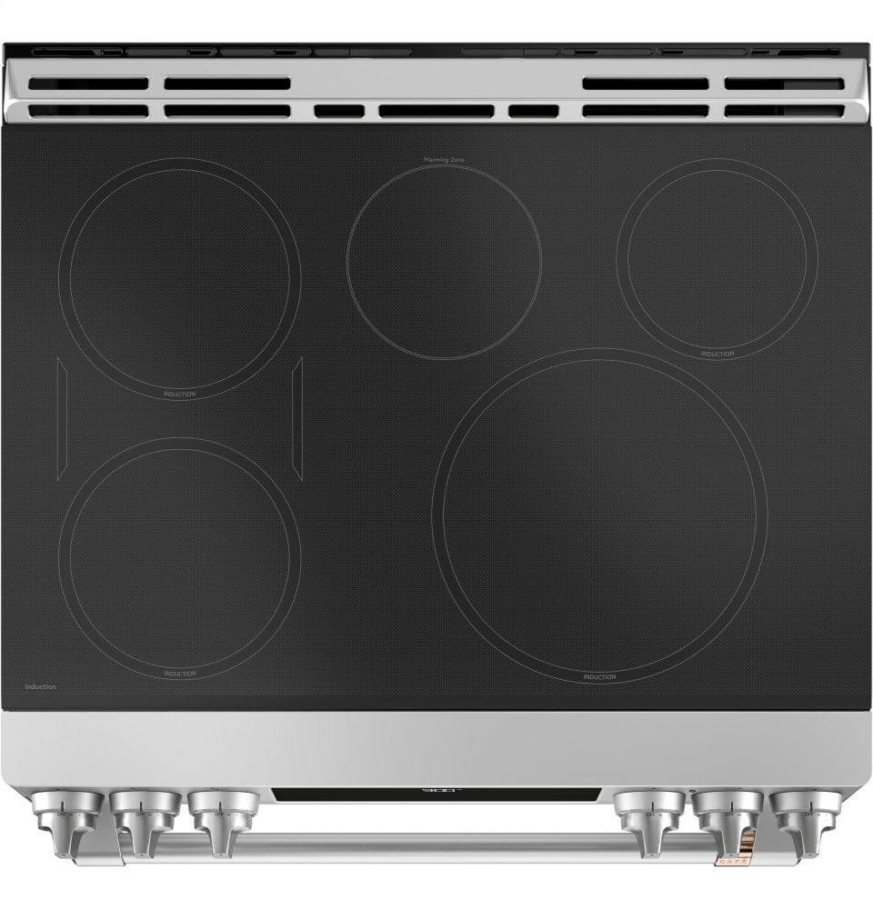 Cafe CAFÉ™ 30" Smart Slide-In, Front-Control, Induction and Convection Range with War