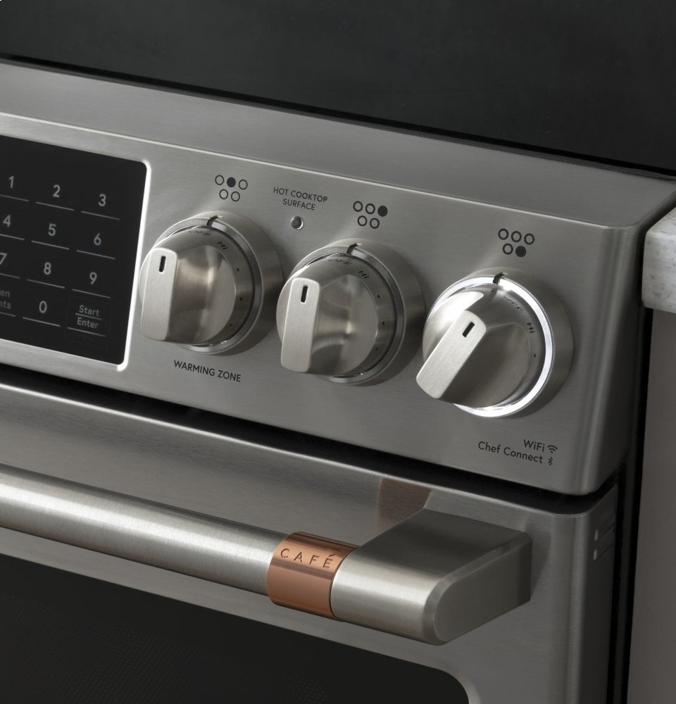 Cafe CAFÉ™ 30" Smart Slide-In, Front-Control, Induction and Convection Range with War
