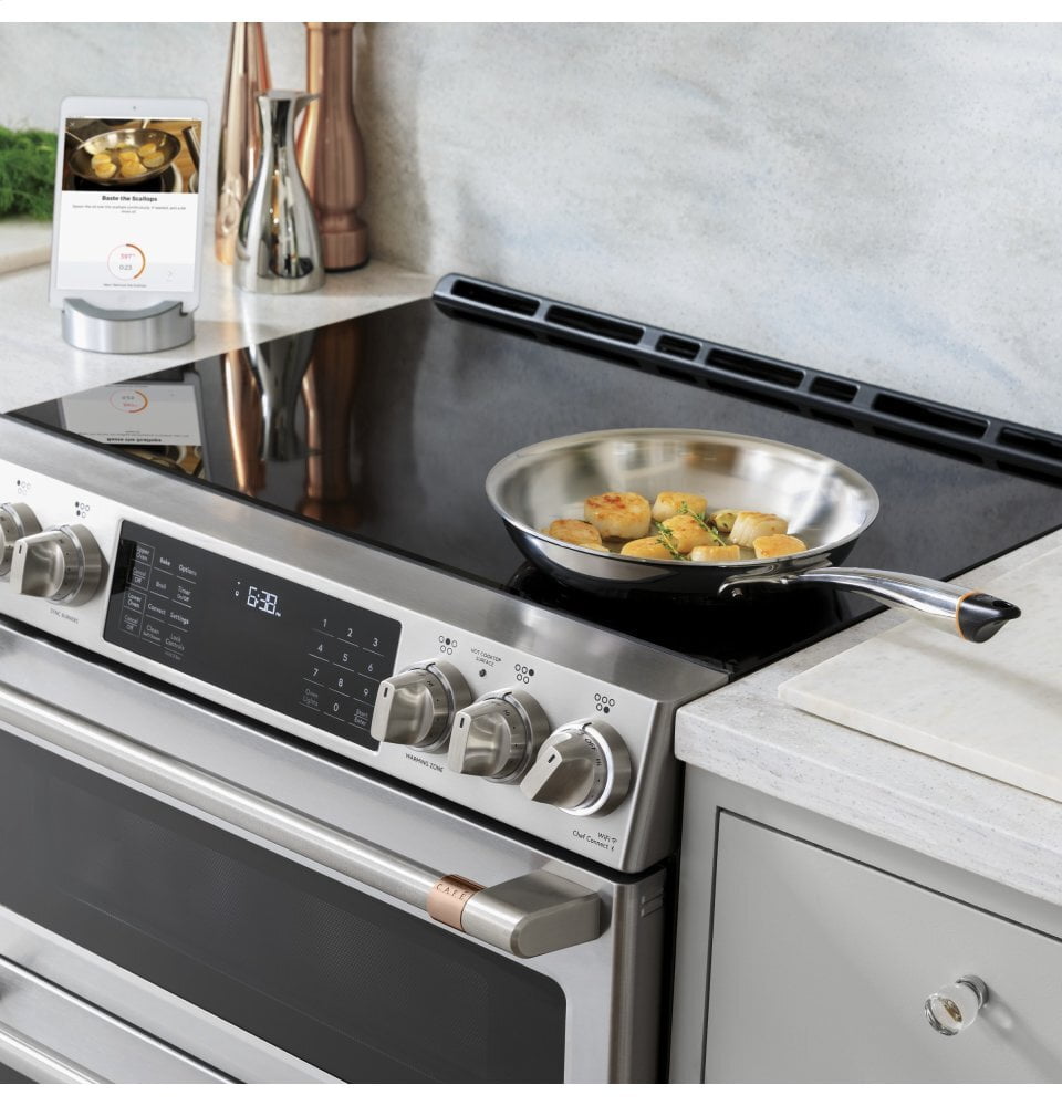 Cafe CAFÉ™ 30" Smart Slide-In, Front-Control, Induction and Convection Range with War