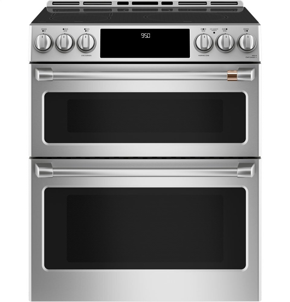 Cafe CAFÉ™ 30" Smart Slide-In, Front-Control, Induction and Convection Double-Oven Ra